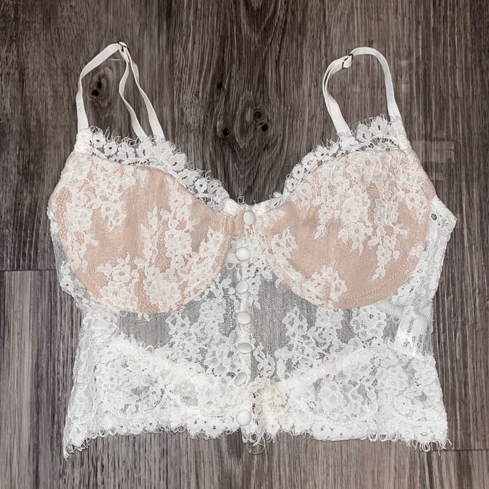 WHITEFOX Lace Corset Top